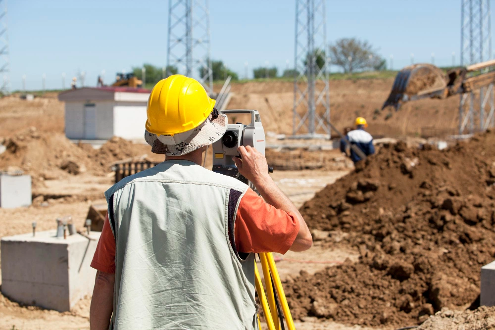 foundation inspectors examining soil, footings, and settlement conditions
